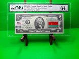 Два Доллара с почтовыми марками и штемпелями США Серия Флаги ООН и США, numer zdjęcia 2