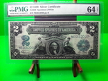 $2 1899 Silver Certificate, фото №2