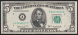 5 долларов США 1950 C Boston Federal Reserve A ....8035 B (121), фото №2