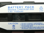 Аккумулятор для видеокамеры Canon BP-608, фото №6