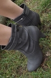 Ботинки, полусапоги женские серые на не большом каблуке 39 размер, фото №17