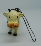 Елочная игрушка из папье-маше Корова. Высота 9 см, длина 9 см, фото №4