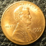 1 цент США 1995, фото №2