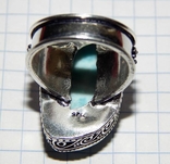 Природный карибский ларимар кольцо 70.65 Cts, фото №5