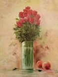 Картина "Букет роз с персиками ", фото №2