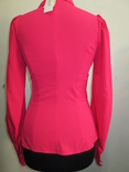 Блузка рубашка батник кофта для офиса женская розовая нарядная р 42 S, фото №5