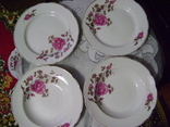 Фарфоровые тарелки суповые и обеденные из сервиза, фото №9