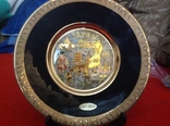 Тарелка декоративная покрытая золотом 24 к, numer zdjęcia 3