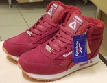 0109 buty do Biegania Reebok na futra, kolor-Bordo, materiał-pozew.zamsz rozmiar 41 Wkładka 27 cm, numer zdjęcia 9