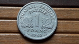 309. 1 франк 1942 Франция, фото №2