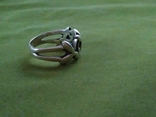 Кольцо серебряное с растительным узором, фото №6