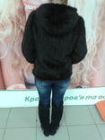 Полушубок-куртка капюшоном из вязаной норки., фото №5