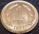 1 песо 1957.Аргентина, фото №2