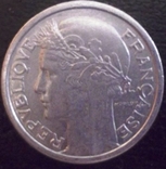 1 франк 1957 року В Франція, фото №3