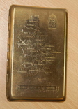 Портсигар карта Люксембурга 13х8,5см. Под золото, фото №8
