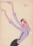  12 сатирических  театральных эскизов,  художника Г.М. Орлова (1906-1986)., фото №7