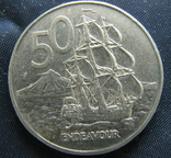 50 пенсов Новая Зеландия Елизавета II, фото №2