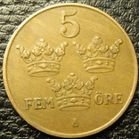5 оре Швеція 1950 бронза, фото №2