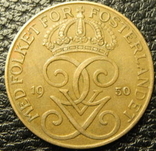 5 оре Швеція 1950 бронза, фото №3