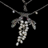Ожерелье с жемчугом, рубинами и эмалью, фото №3
