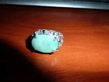 Кольцо с крупным изумрудом, рубинами и сапфирами, фото №2