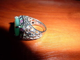 Кольцо с крупным изумрудом, рубинами и сапфирами, фото №3