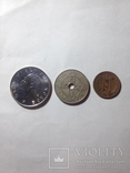 Три монеты Норвегии(1крона 1991,1крона 1997,1 оре1914.), фото №2