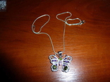 Ожерелье с подвеской-бабочкой, фото №2