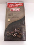 Шоколад без сахара Torras черный с кофе Испания 75г, photo number 2