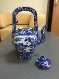 Фарфоровый кобальтовый чайник, Китай, ручная роспись., фото №3
