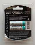 Аккумуляторы VIDEX HR6 AA 2500Mh  2шт., фото №3