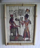 Картина натуральный папирус в бамбуковой рамке, фото №3