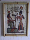 Картина натуральный папирус в бамбуковой рамке, фото №4