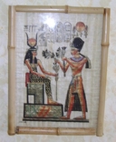 Картина натуральный папирус в бамбуковой рамке, фото №10