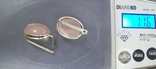 Комплект, серьги и кольцо с розовым кварцем. Розовый кварц в серебре., фото №3