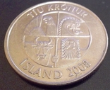 10 крон  2008 року Ісландія, фото №3