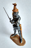 Оловянный солдатик миниатюра рыцарь сэр Джон де Фоксли, 1378 г. 1/32, ручная раскраска, фото №7