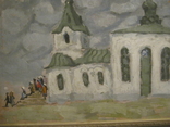 "У церкви" к.м. 40х74 см.,худ. Люсьен Дюльфан, фото №5