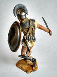 Оловянный солдатик миниатюра Гоплит, Афины 379 г. до н.э. 1/32, 54мм, ручная раскраска, фото №4