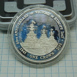 2005 Тристан да Куньа Tristan da Cunha. 1 крона. Корабль. флот. серебро 25,30гр, фото №2