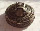 Старая серебряная таблетница с зернью., фото №12