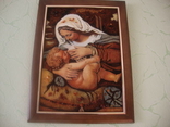 Икона из янтаря Кормящая Богородица №2, фото №3