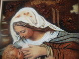 Икона из янтаря Кормящая Богородица №2, фото №4