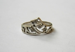 Серебряное кольцо, Серебро 925 пробы, 2,84 грамма, 18 размер., фото №3