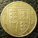 1 фунт Британія 2015 старий профіль Королеви, фото №2
