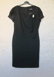 Чёрное платье для официального случая по фигуре короткий рукав р 48 Турция, фото №10