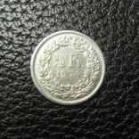 1/2 франка Швейцарія 1974, фото №2