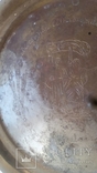 Старинная тарелка чашка от весов, гравировка ВСХВ, фото №8