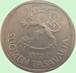 136.Финляндия 1 марка, 1972 год, фото №2
