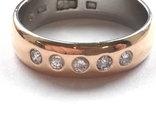 Платиновое и золотое кольцо с бриллиантами  СССР биметалл, фото №4